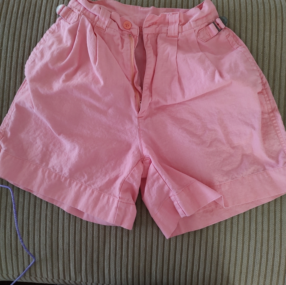 Vintage Women's High Waist Pink Shorts